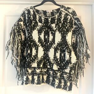 1. State Monochrome Fringe Sweater